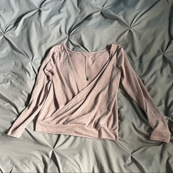 Dynamite- Pink & Gray Open back Sweater - Picture 7 of 7
